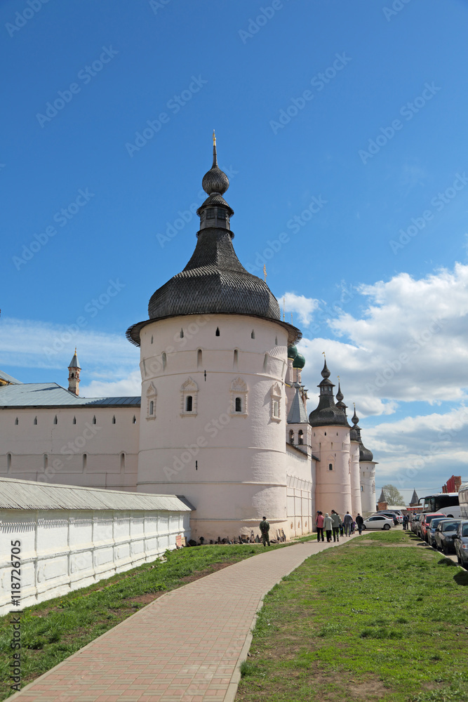 Rostov Kremlin (Golden Ring), Yaroslavl oblast, Russia. The ramparts and towers