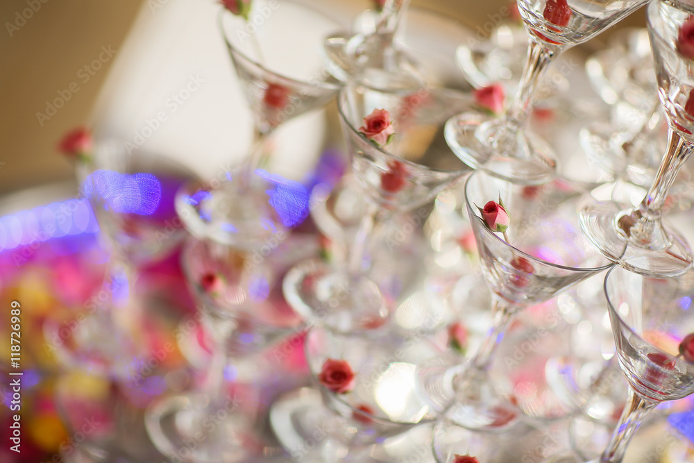 Table setting with lavender flowers, close-up Table setting with lavender flowers, close-up