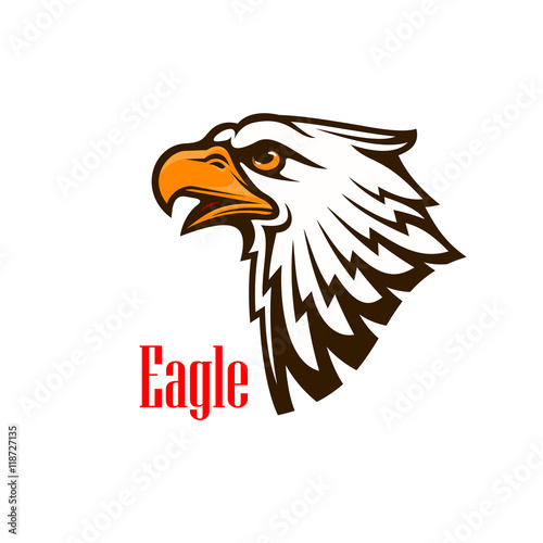 Eagle head vector outline emblem