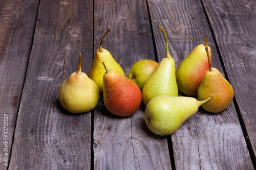 pears on a gray background