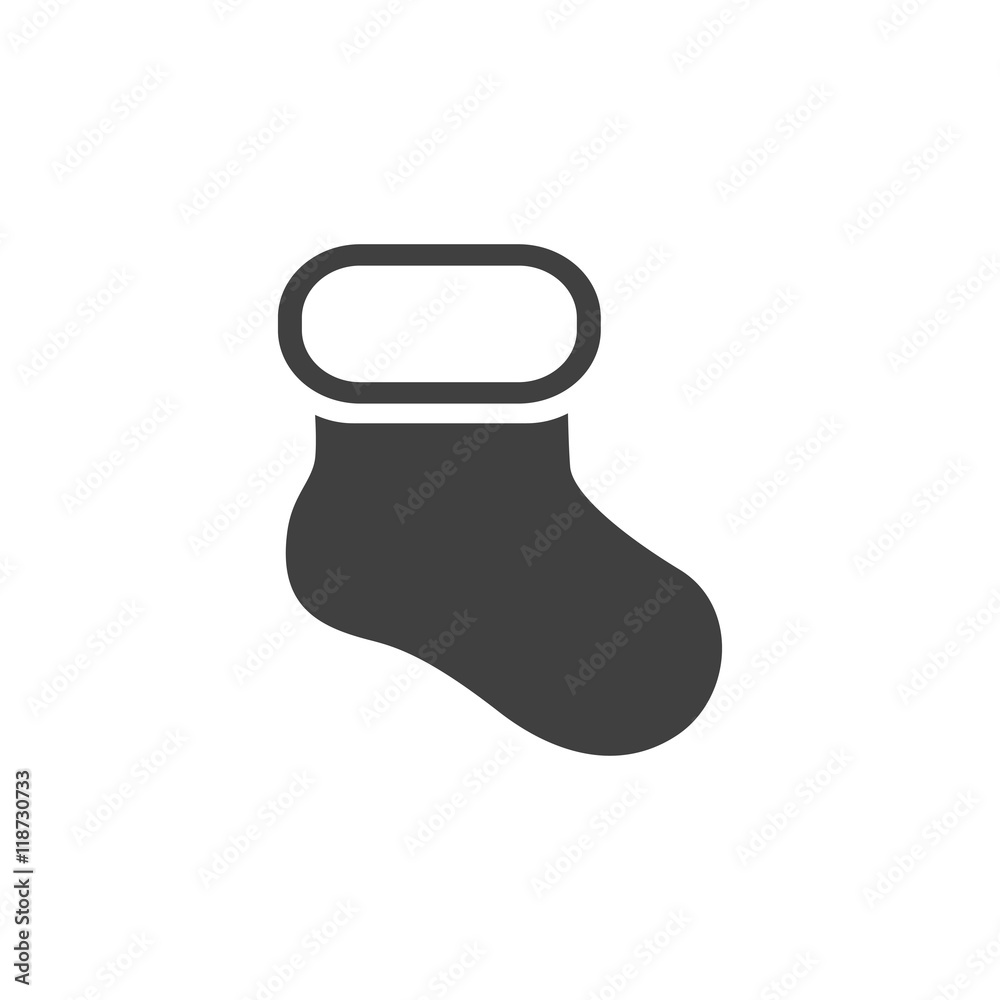 Vector Illustration of a Christmas Sock Icon Vector Illustration of a Christmas Sock Icon