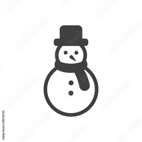 Vector Illustration of a Snowman Icon