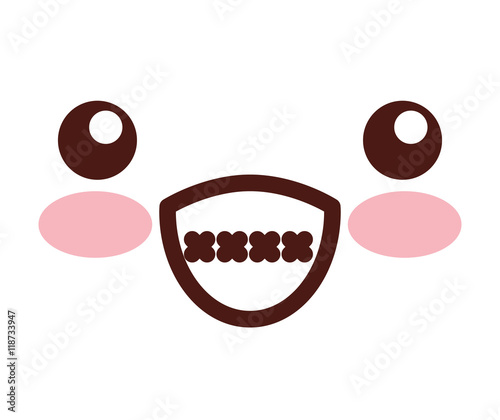 face emoticon cute square icon