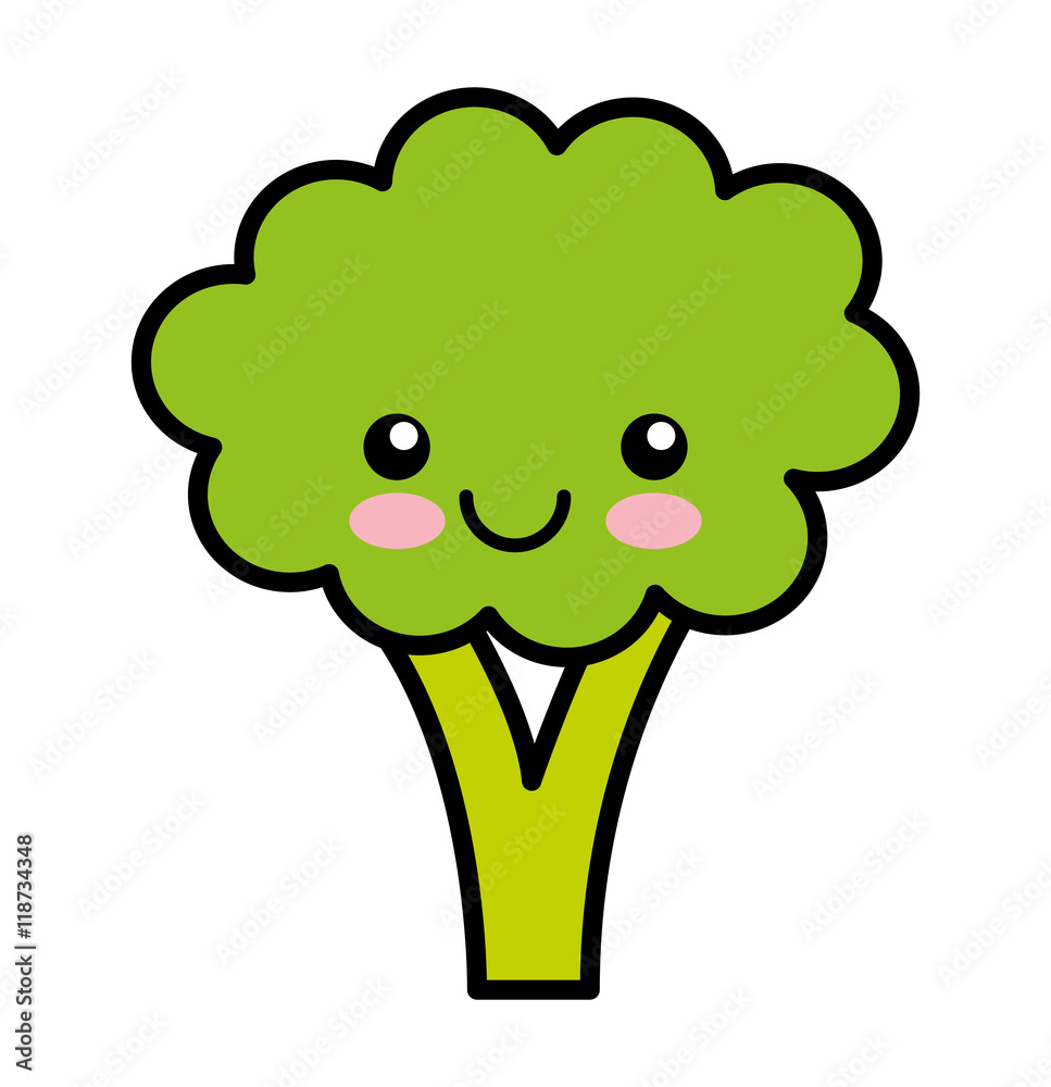 vegetable character face isolated icon vegetable character face isolated icon