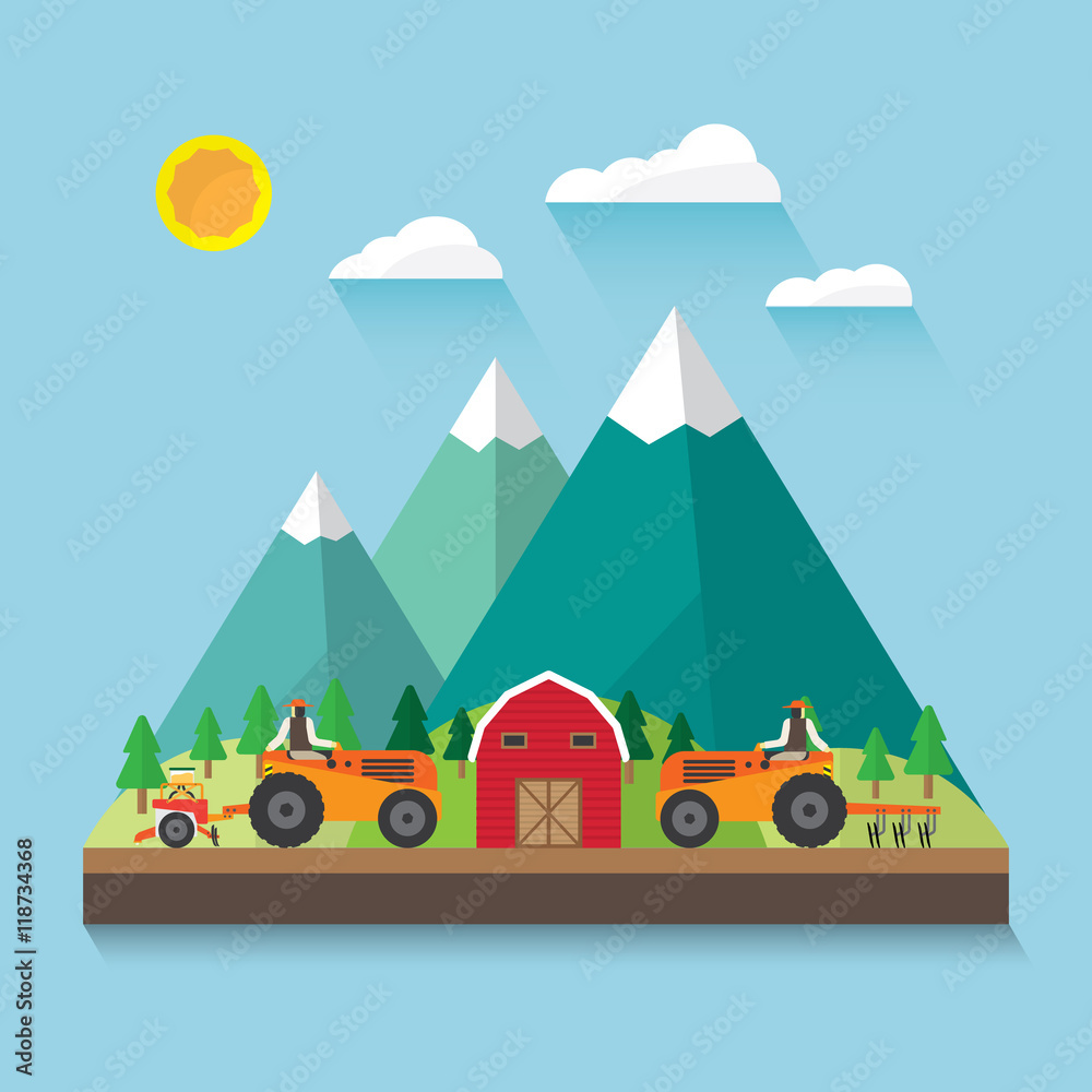 farm and tractor