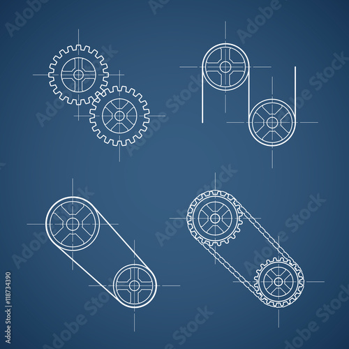 mechanical part simple drawing