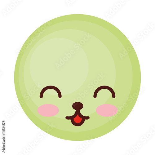 face emoticon cute circle icon