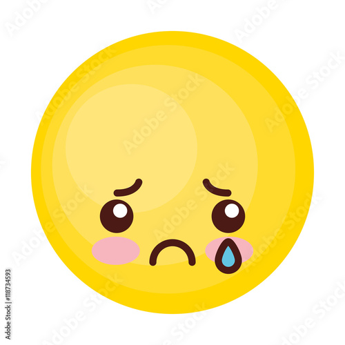 face emoticon cute circle icon