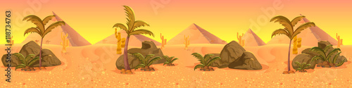 Wild West desert landscape panorama