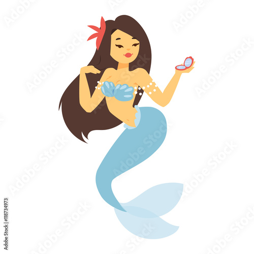 Mermaid nixie character vector