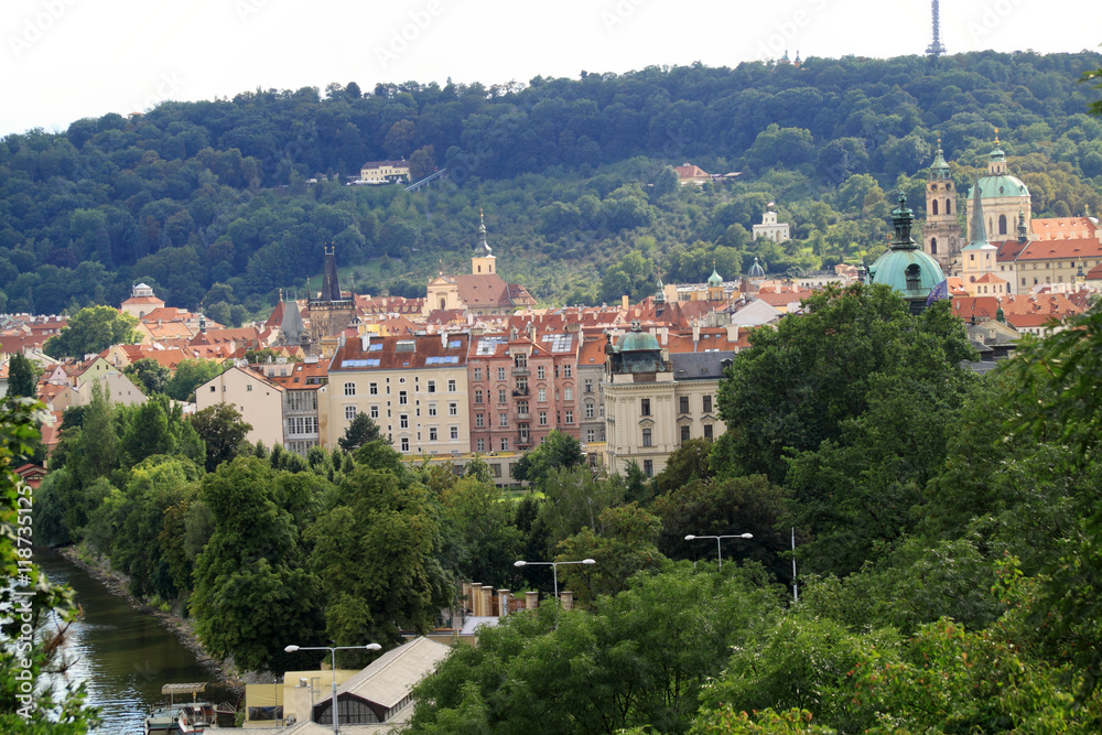 City of Prague is divided by the river Moldau
