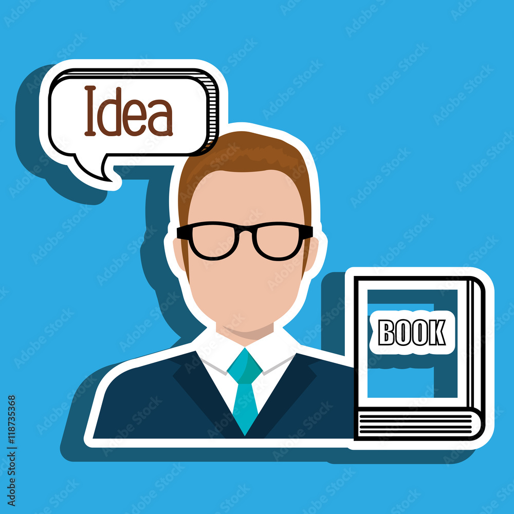 man book idea icon vector illustration design man book idea icon vector illustration design