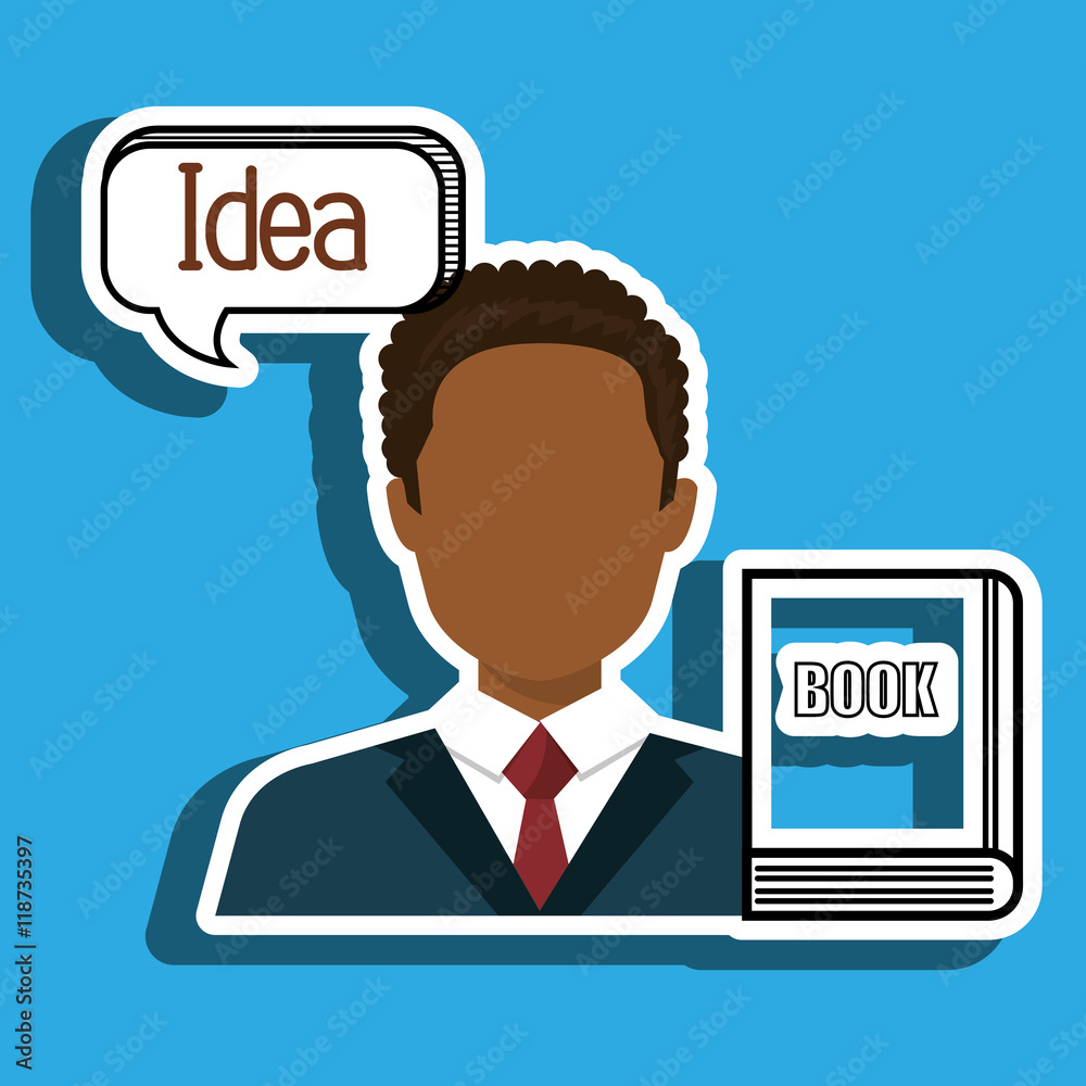 man book idea icon vector illustration design man book idea icon vector illustration design