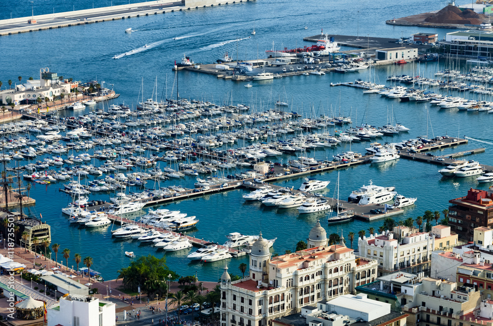 Quay and port of Alicante, Spain