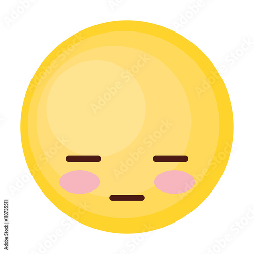 face emoticon cute circle icon
