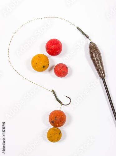 Carp Hook Boilies - Fishing Bait close up