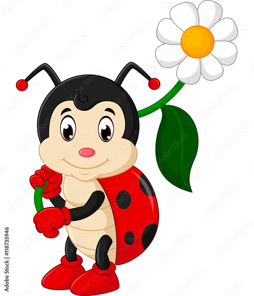 Naklejka premium Ladybug cartoon 
