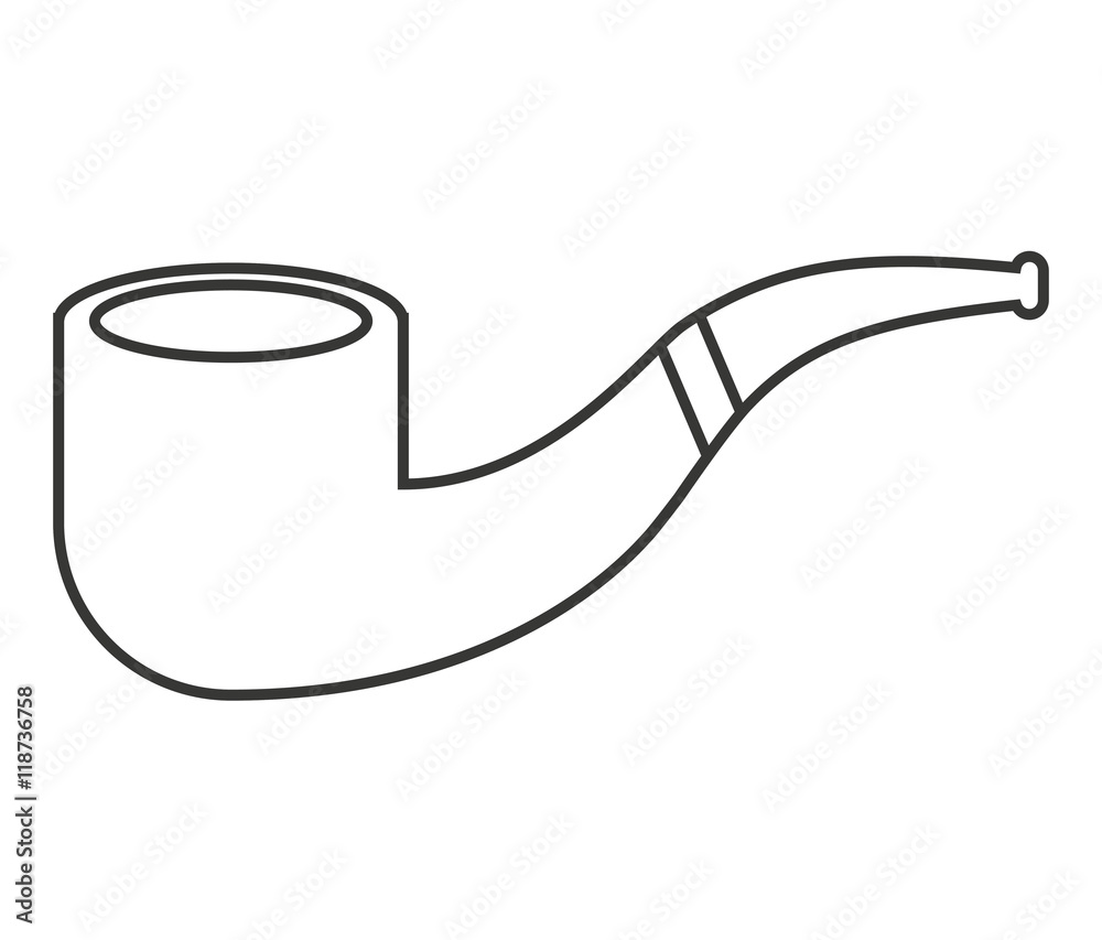 pipe for smoking isolated icon