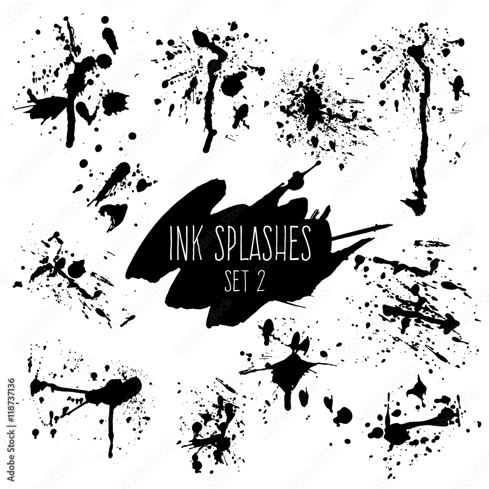 Expressive ink splashes