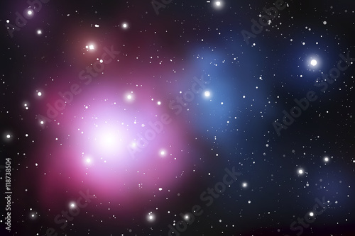 Astrology Mystic Background. Outer Space. Vector Digital Colorful Illustration of Universe. Vector Galaxy Background.