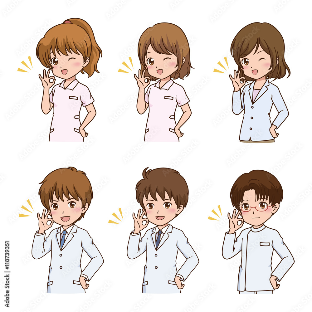 看護士 医者 イラスト Stock Vector Adobe Stock