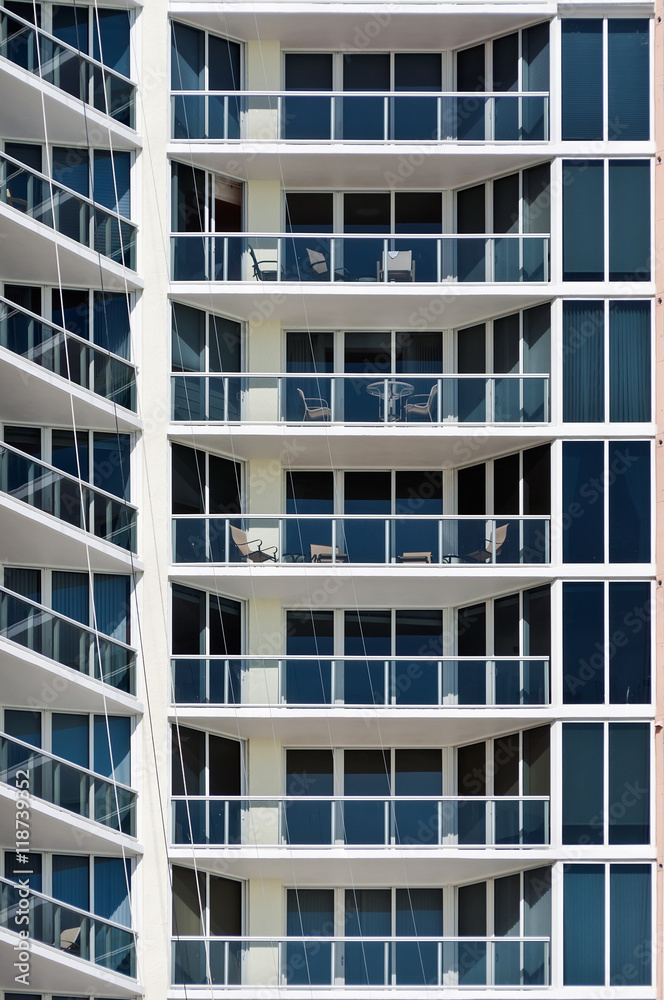 Modern apartment house - Miami Beach Balconies Modern apartment house - Miami Beach Balconies