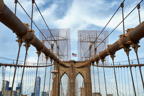 Brooklyn bridge pillar, New York City