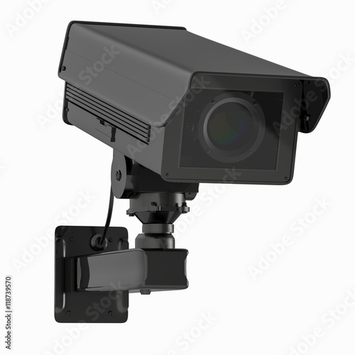 cctv camera or security camera isolated on white