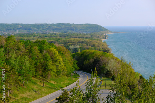 Scenic Lake Michigan overlook