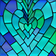 abstract vector stained-glass mosaic background