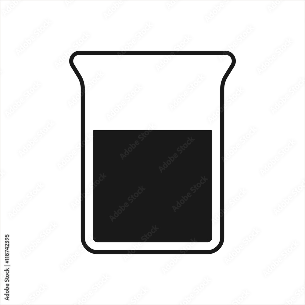 Beaker sign simple icon on background Beaker sign simple icon on background