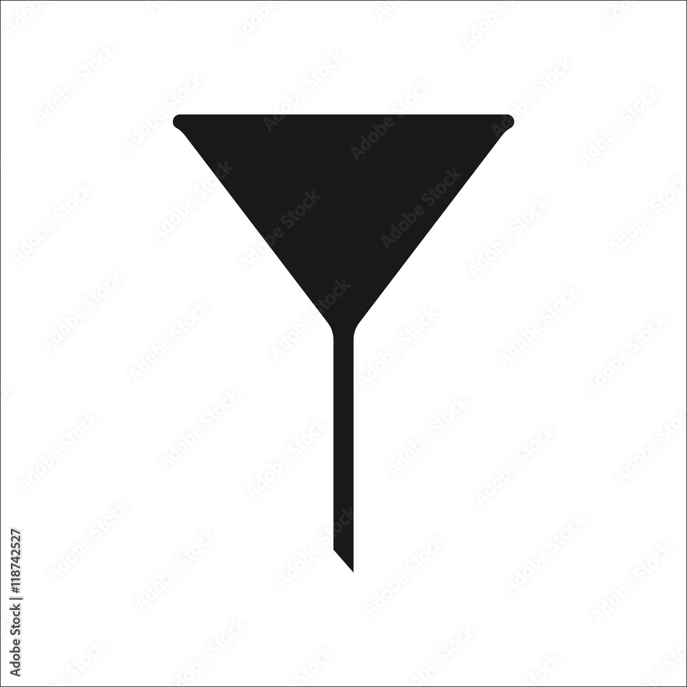 Funnel sign simple icon on background Funnel sign simple icon on background