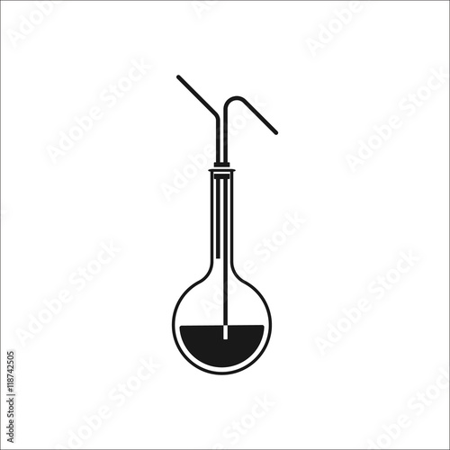 Laboratory test tube sign simple icon on background © euroneuro