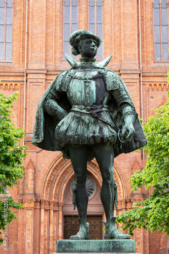 "Der Schweiger" - Standbild Wilhelm I. von Nassau vor der Marktkirche in Wiesbaden, Hessen