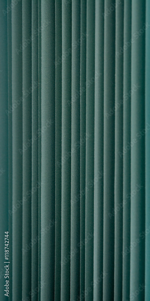 Green vertical textile window blinds. Green vertical textile window blinds.