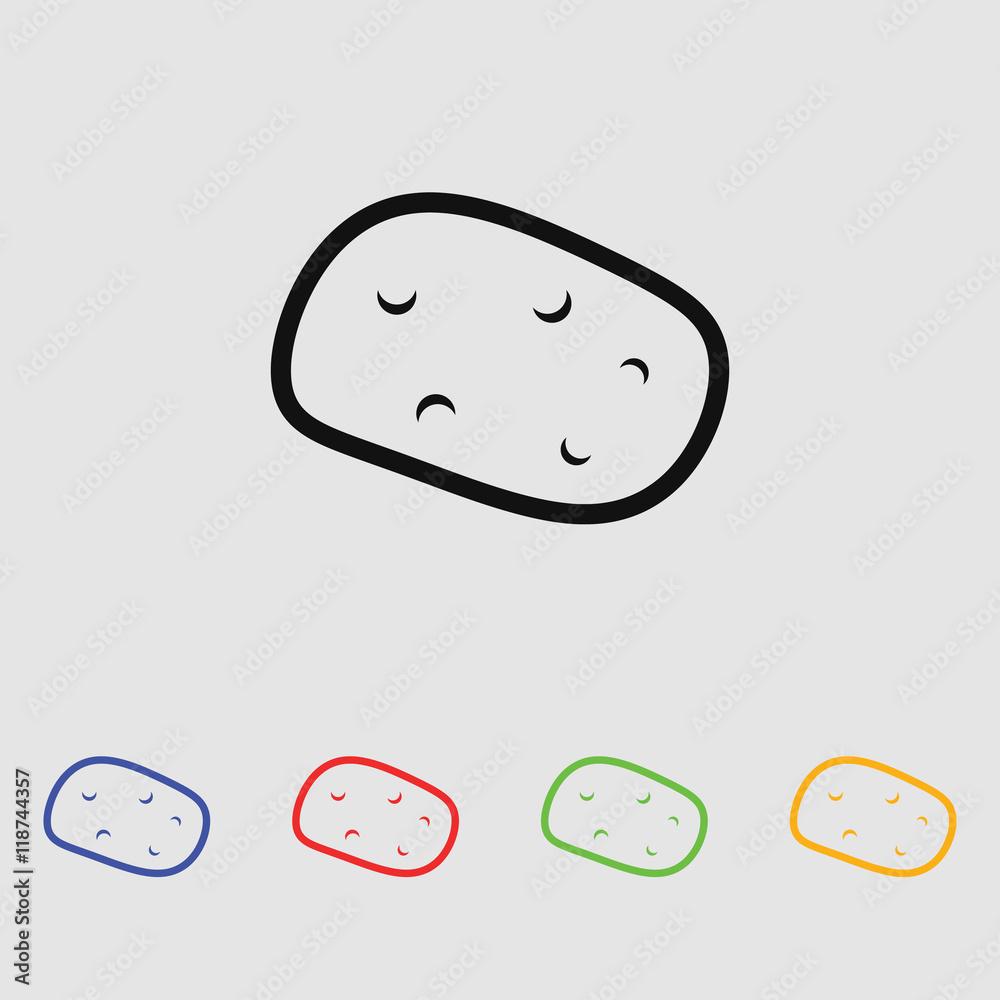 potato vector symbol simple icon