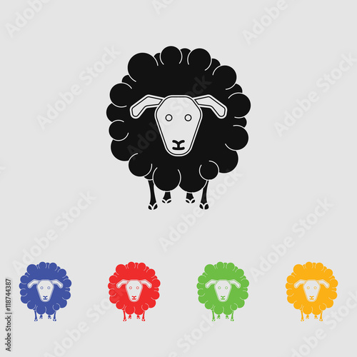 Sheep vector silhouette Simple icon