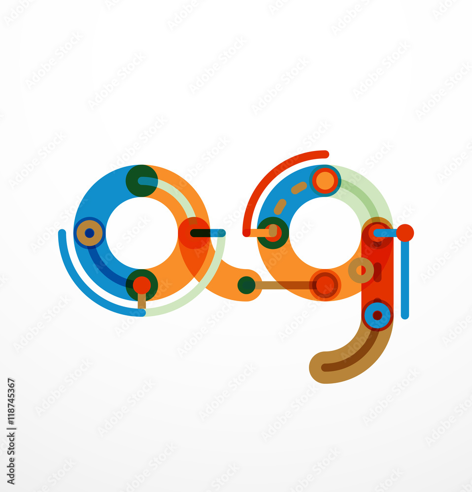 Linear initial letters, logo branding concept Linear initial letters, logo branding concept