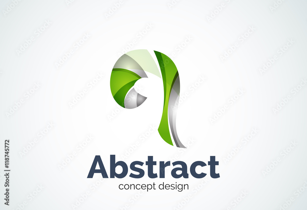 Abstract swirl logo template, smooth elegant shape concept Abstract swirl logo template, smooth elegant shape concept