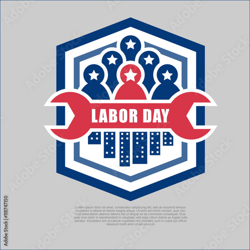 Labor day logo & banner Vector illustration