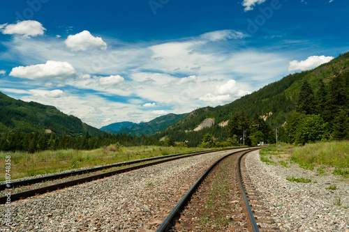 Train tracks in British Columbia, Canada