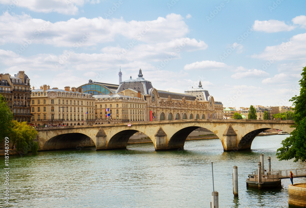 Orsay museum and river Siene, France