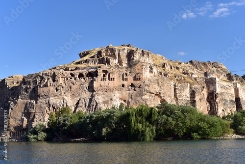 Fortress of Rumkale on the west bank of the river Euphrates in Urfa Province in Turkey