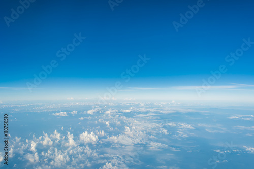 image of clear blue sky and white clouds on day time © coffmancmu