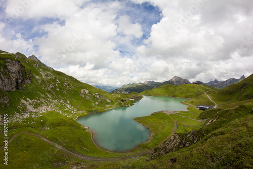 Fototapeta Naklejka Na Ścianę i Meble -  Lake Zürs in Vorarlberg Austria
