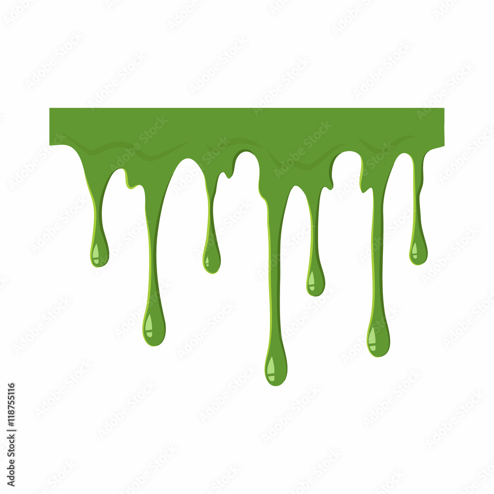 Oozing slime isolated on white background. Green slime vector illustration Oozing slime isolated on white background. Green slime vector illustration