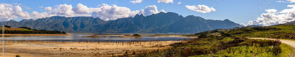 Theewaterskloof Dam in the dry season Theewaterskloof Dam in the dry season