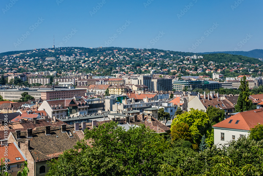 Budapest Panoramic view from Castle District of Buda. Hungary.
