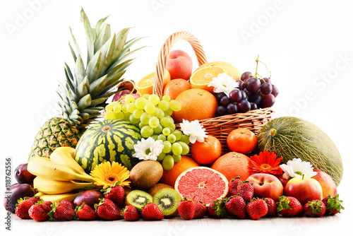 Fototapeta Naklejka Na Ścianę i Meble -  Composition with assorted fruits