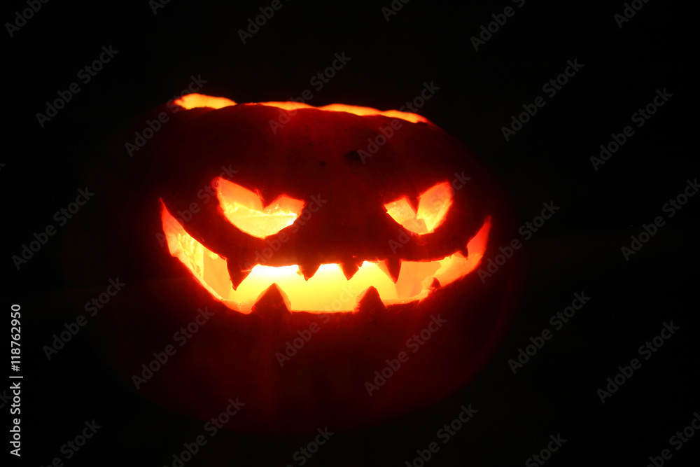Halloween pumpkin on black Halloween pumpkin on black